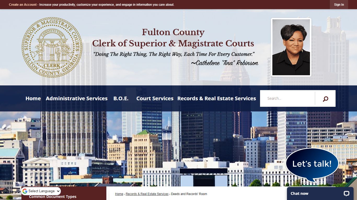 Deeds and Records' Room | Fulton County Superior Court, GA
